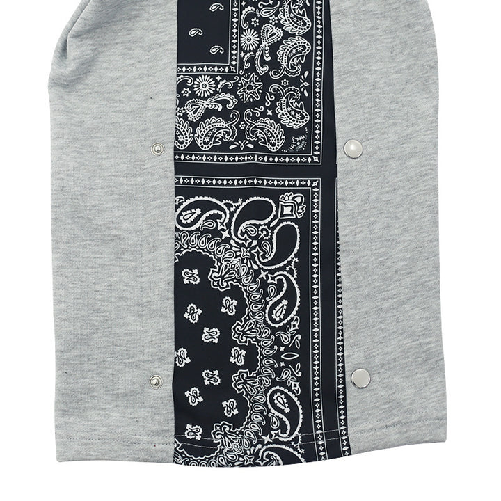 Men's Loose Sweatpants with Side Snap Opening & Bandana Insert Mune Fashion