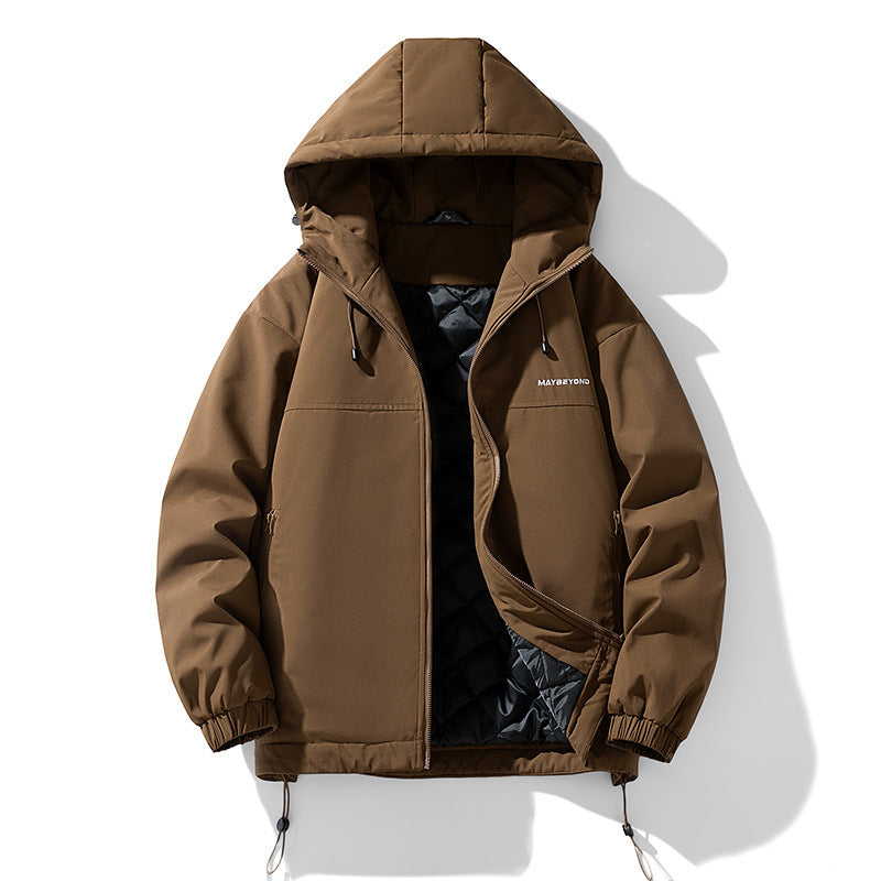 Men's water-repellent padded hooded jacket with thermos quilted lining Mune Fashion