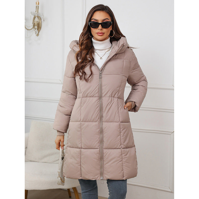 Women nan tailored long puffer with windproof membrane, warming thermal filling and extended back section Mune Fashion