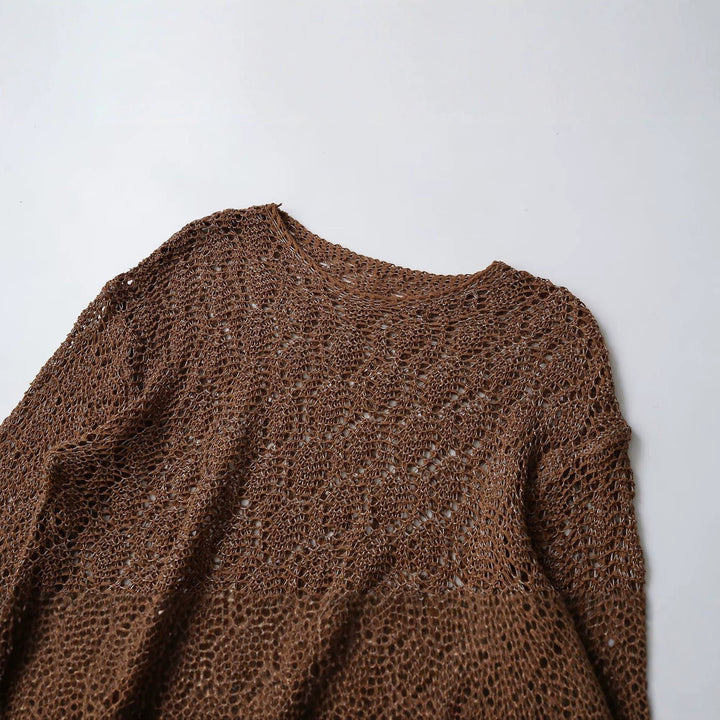 Women's Chunky Knitted Cropped Sweater with Wide Oversized Cut Mune Fashion
