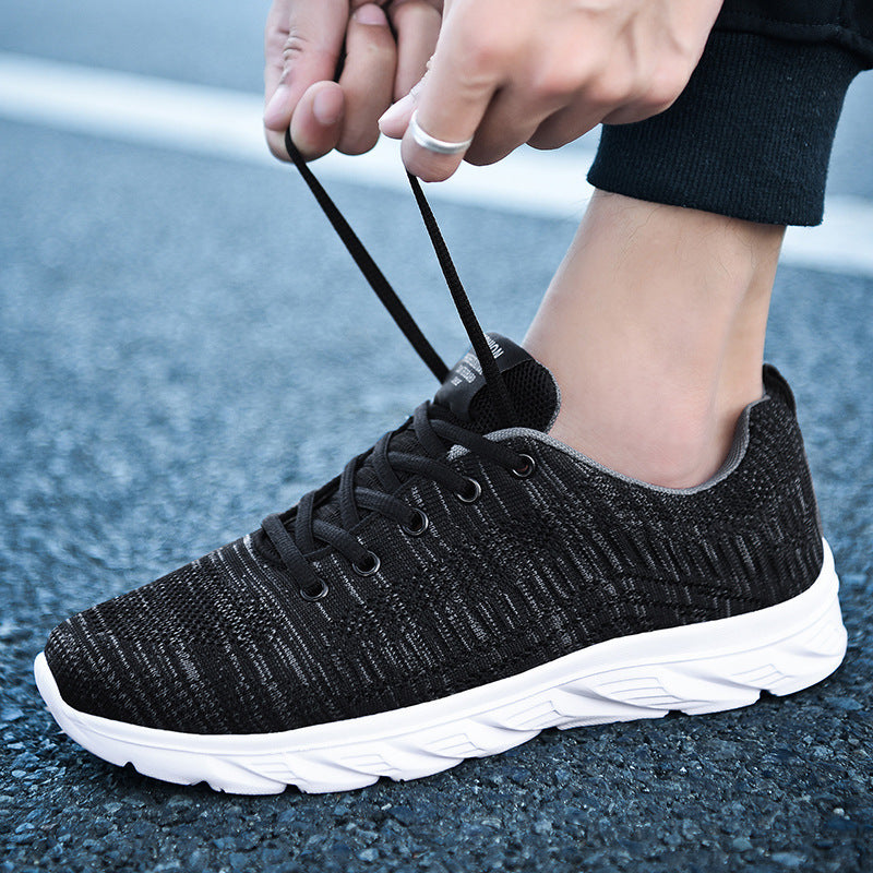 Men's seamless knit leisure shoe with flexible wave sole Mune Fashion