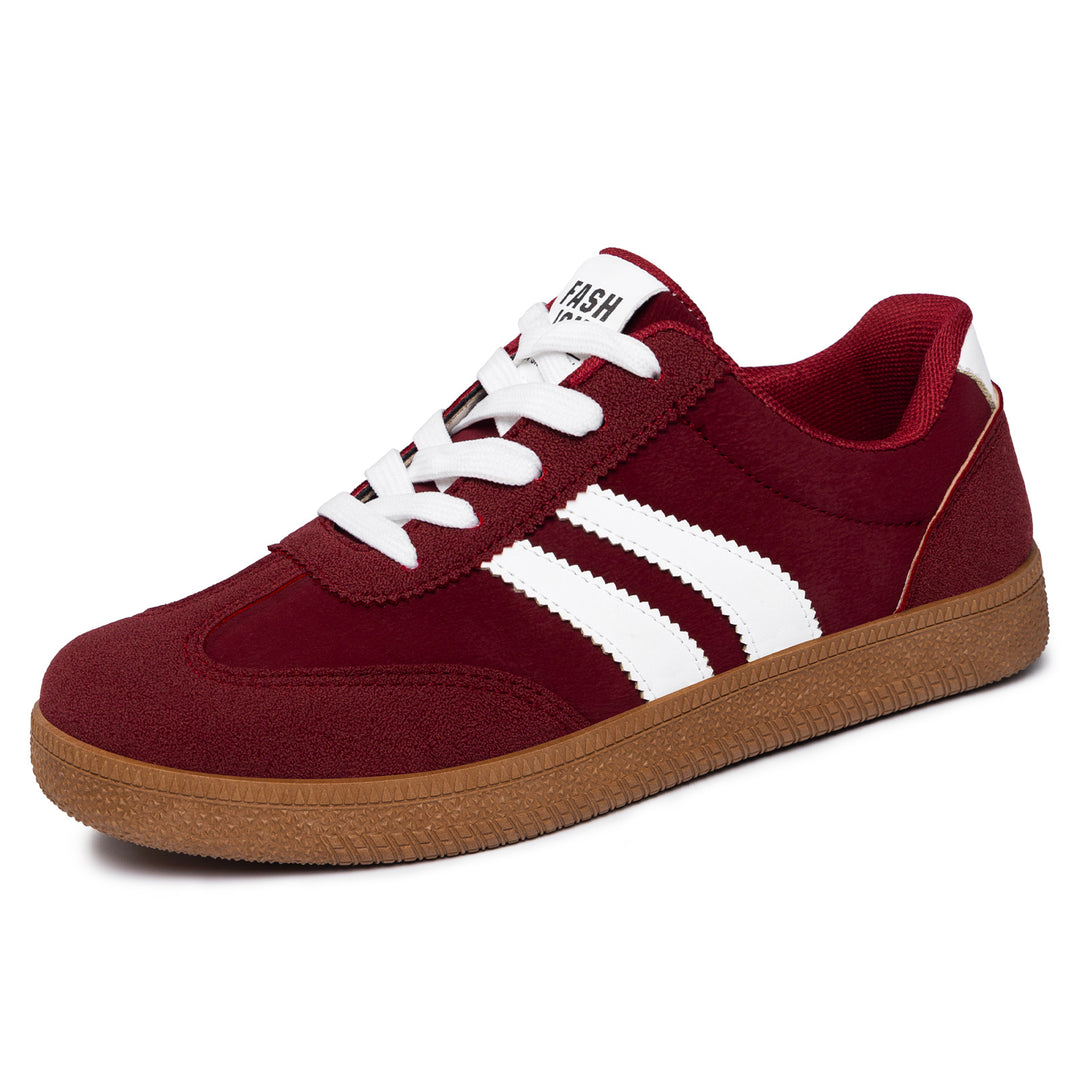 Men's retro sneakers with suede and textile upper material, classic three-stripe look and profile rubber sole Mune Fashion