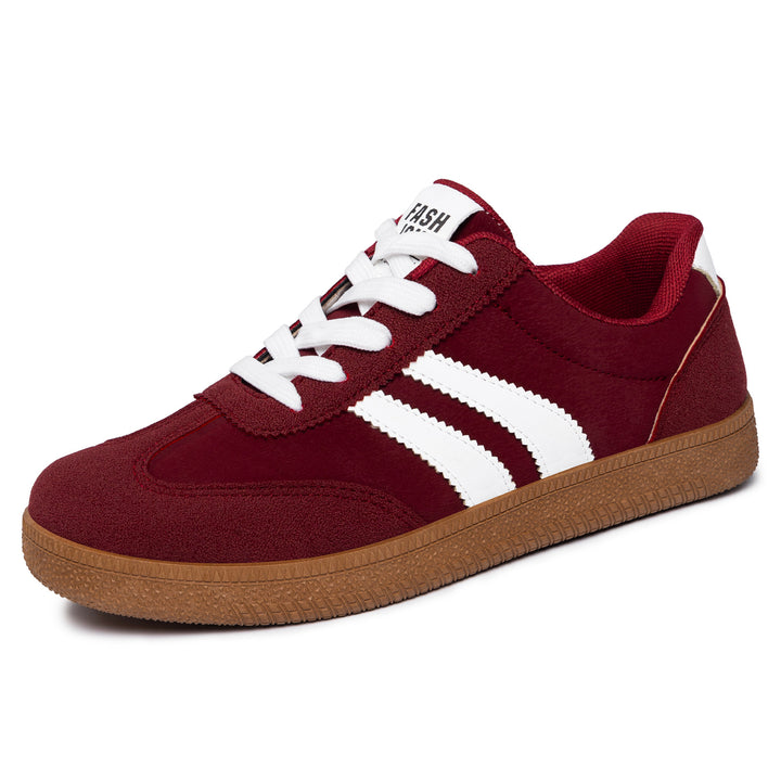 Men's retro sneakers with suede and textile upper material, classic three-stripe look and profile rubber sole Mune Fashion