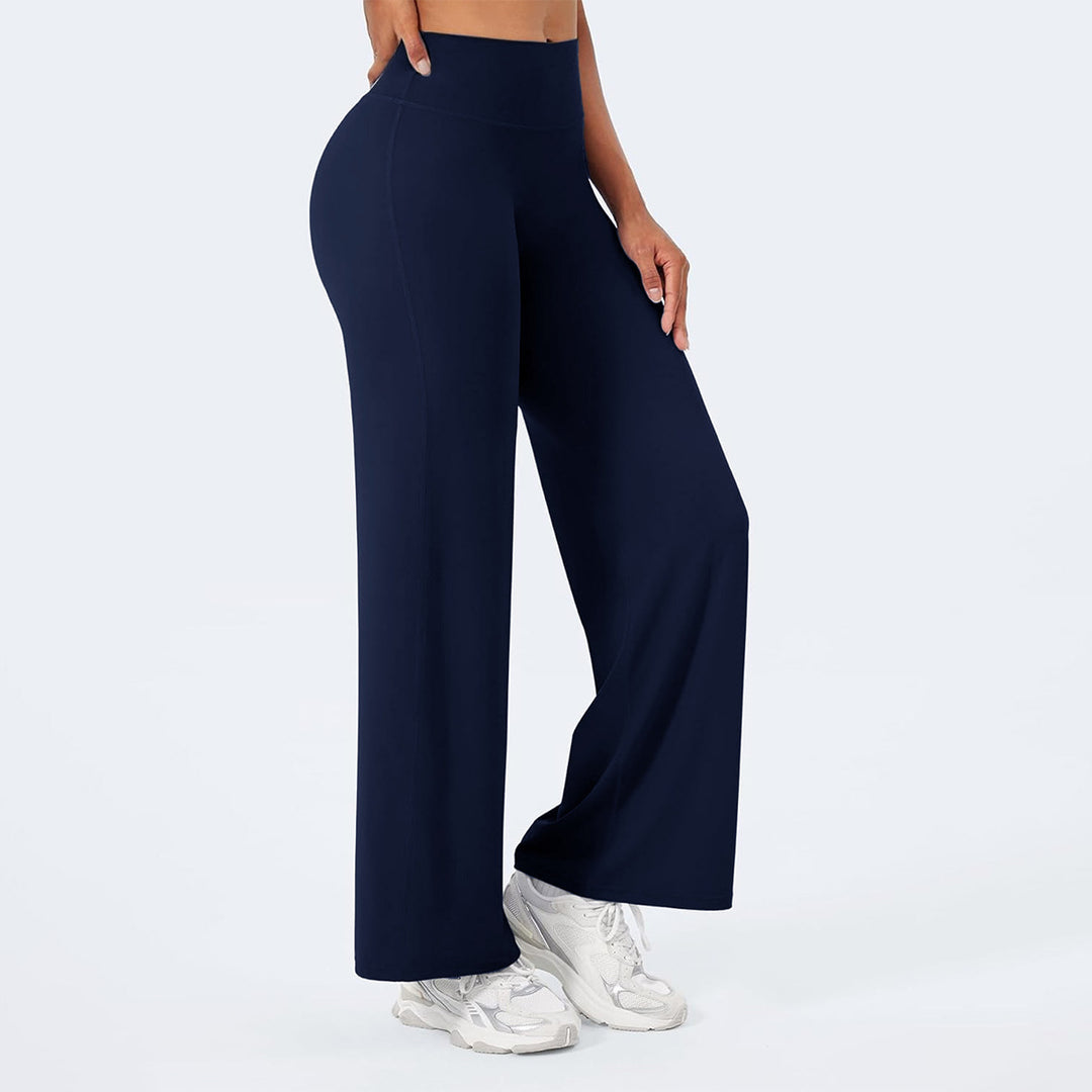 Women's high-waisted shaping lounge pants with wide flares and seamless comfort waistband Mune Fashion