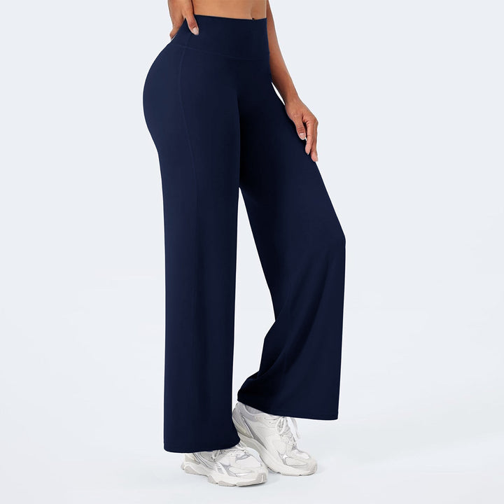 Women's high-waisted shaping lounge pants with wide flares and seamless comfort waistband Mune Fashion