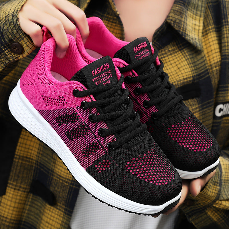 Women nan breathable knit sneakers with elastic sock fit and cushioning comfort sole Mune Fashion