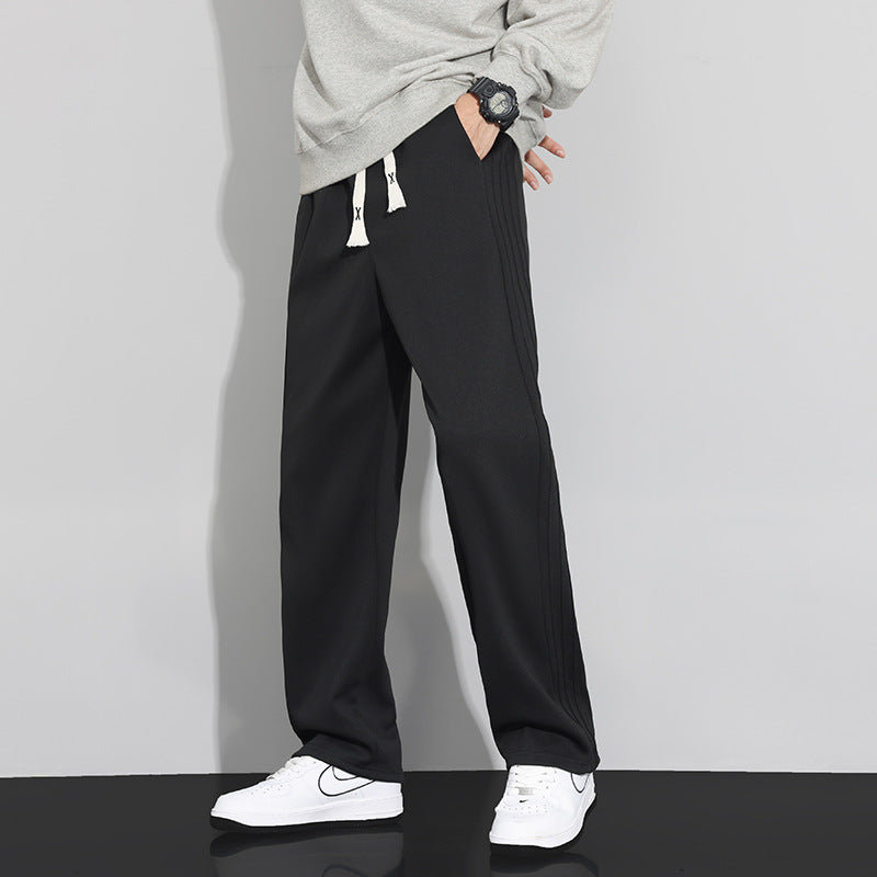 Men's loose-fitting lounge joggers with cotton fleece lining and adjustable drawstring Mune Fashion
