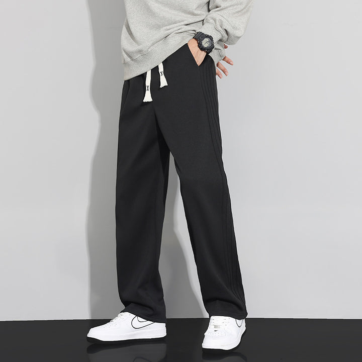 Men's loose-fitting lounge joggers with cotton fleece lining and adjustable drawstring Mune Fashion