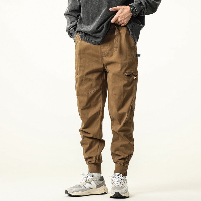 Herren Cargohose im Jogger-Stil mit elastischem Bund, Bündchen und Utility-Taschen Mune Fashion