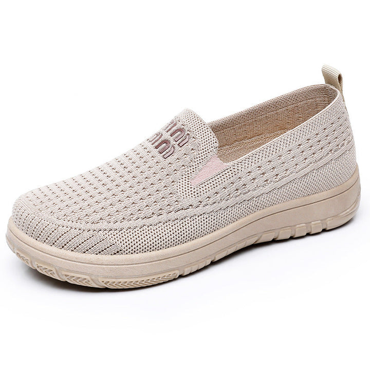 Women Breathable Casual Slip-On Sneakers with Elastic Upper Mune Fashion