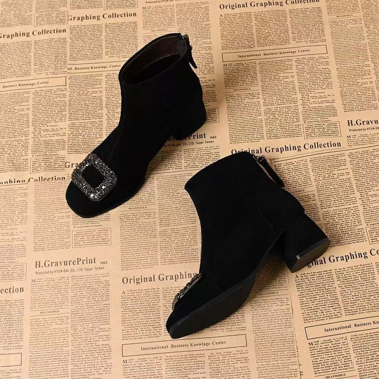 Women Elegant Ankle Boots with Jewelry Details Mune Fashion