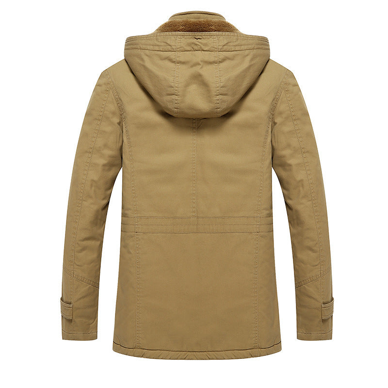 Men's Utility Parka with cozy Sherpa lining, hood and cargo pockets Mune Fashion
