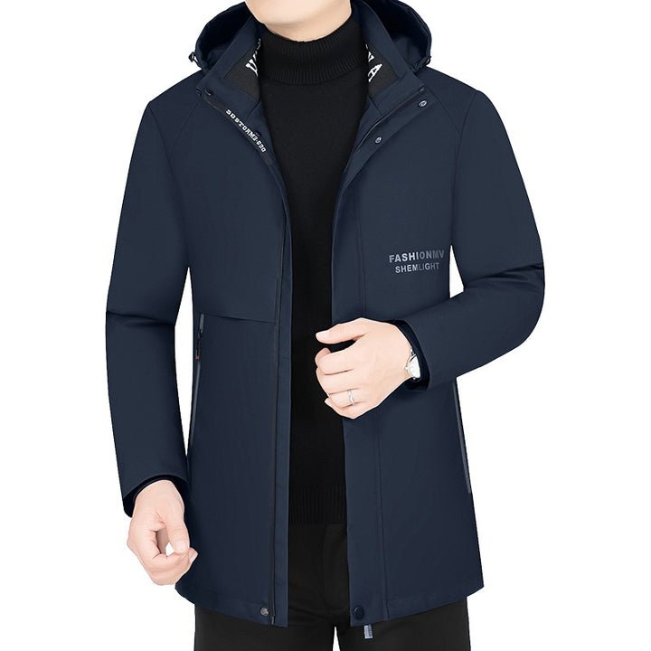 Men's Modern Urban Parka with Fixed Hood, Concealed Zippers, and Lightweight Thermal Lining Mune Fashion