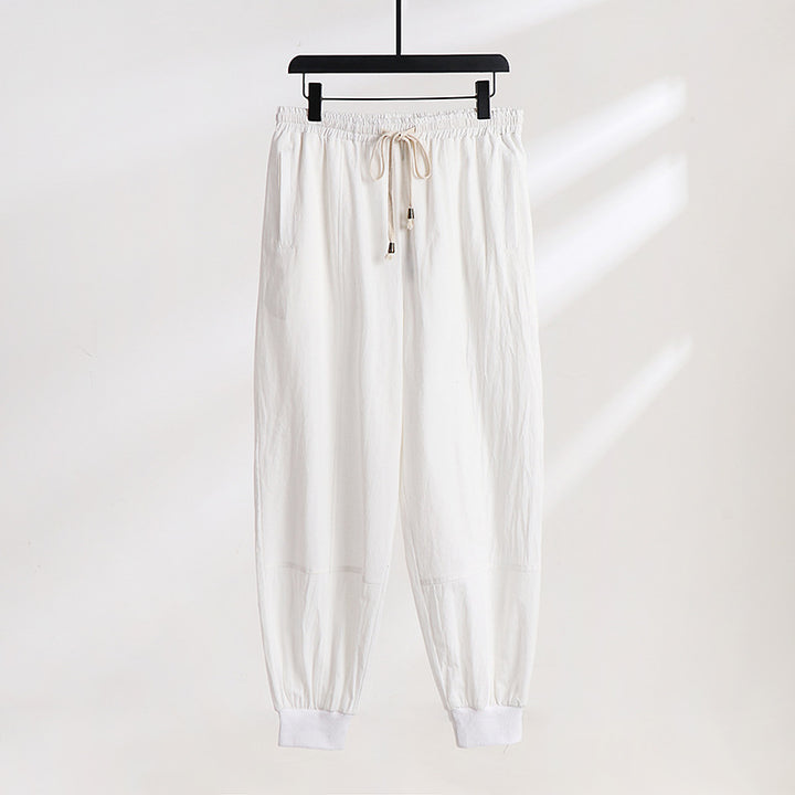 Men's Lightweight Cotton Jogging Pants with Drawstring, Elastic Cuff and Practical Pockets Mune Fashion