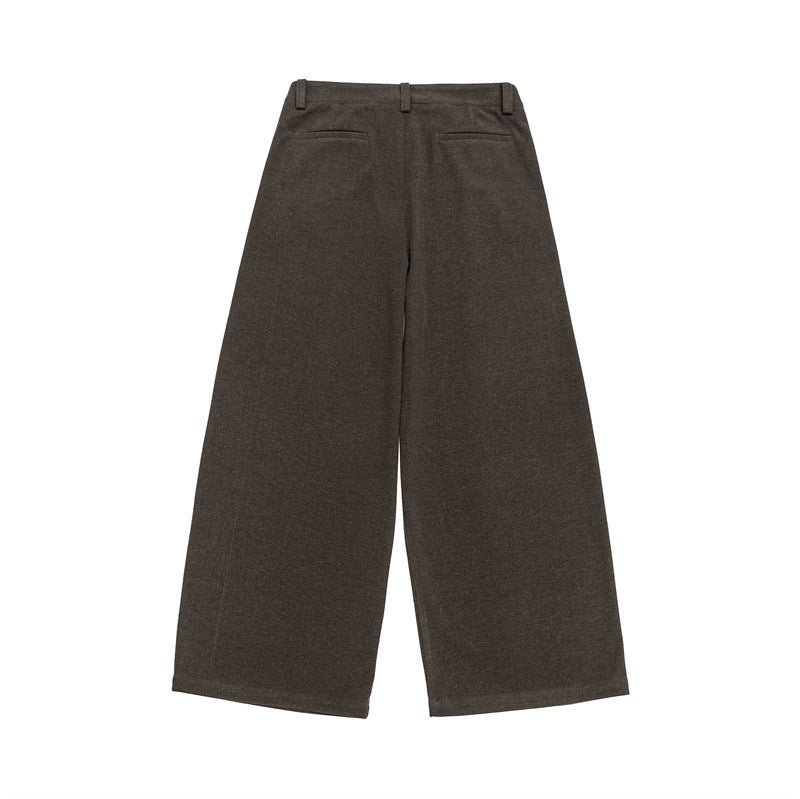 Women's Wide Culotte Pants with Pleats and High Waist Mune Fashion