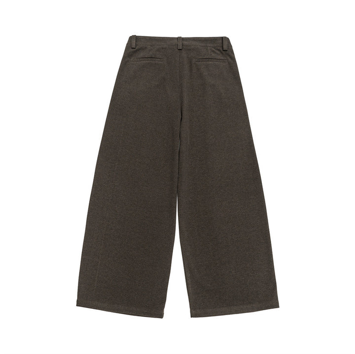 Women's Wide Culotte Pants with Pleats and High Waist Mune Fashion
