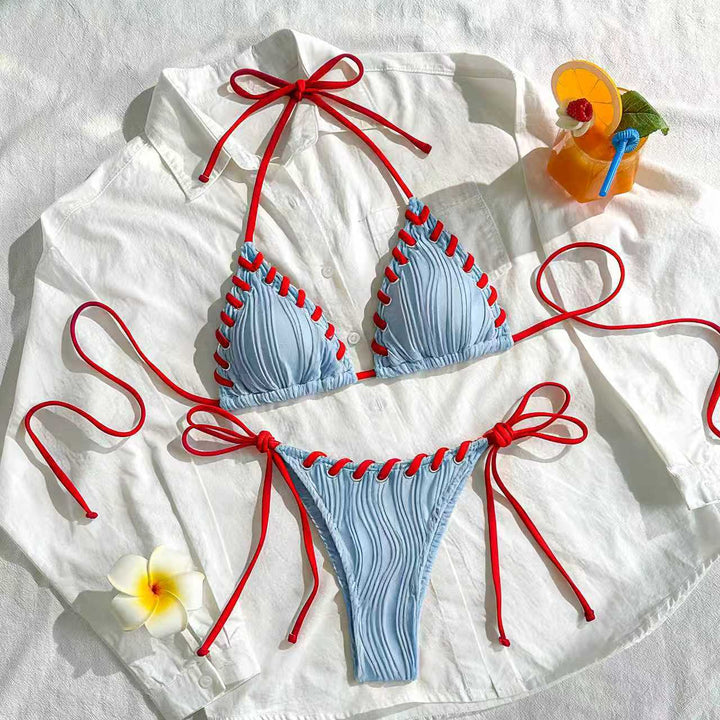 Women's bikini set with elegant ruffle design and adjustable straps Mune Fashion
