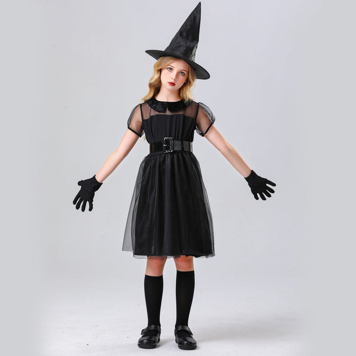 Girl Witch Costume with Tulle Skirt and Accessories Mune Fashion