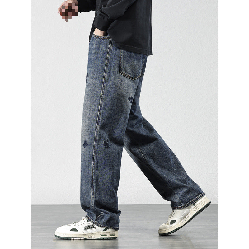 Men's Comfortable and Stylish Jeans with Embroidery Mune Fashion