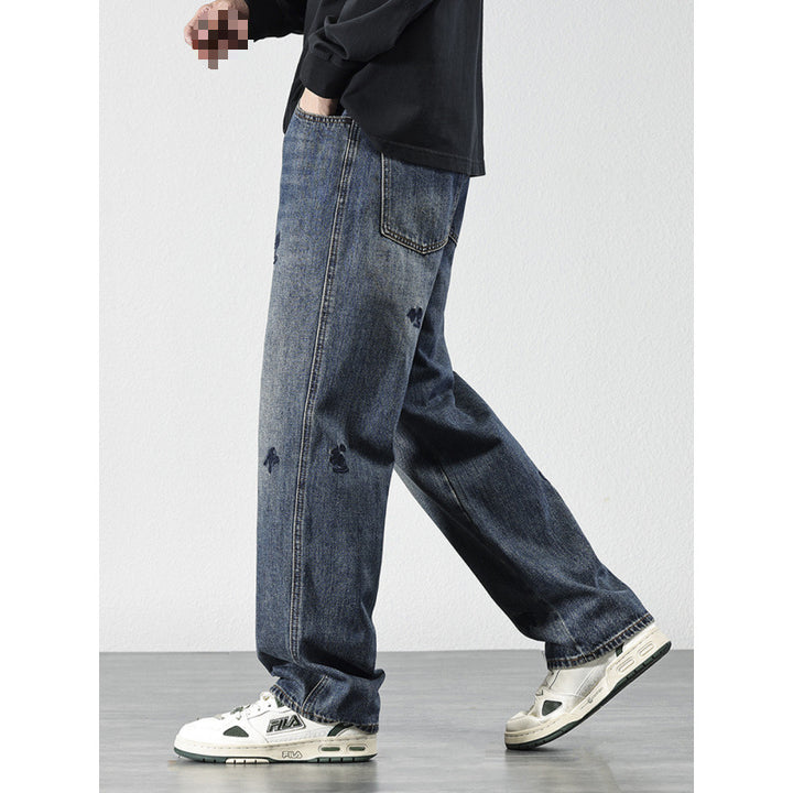 Men's Comfortable and Stylish Jeans with Embroidery Mune Fashion