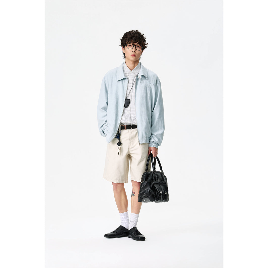 Unisex Oversize Denim Jacket with frayed edges and snap button placket Mune Fashion