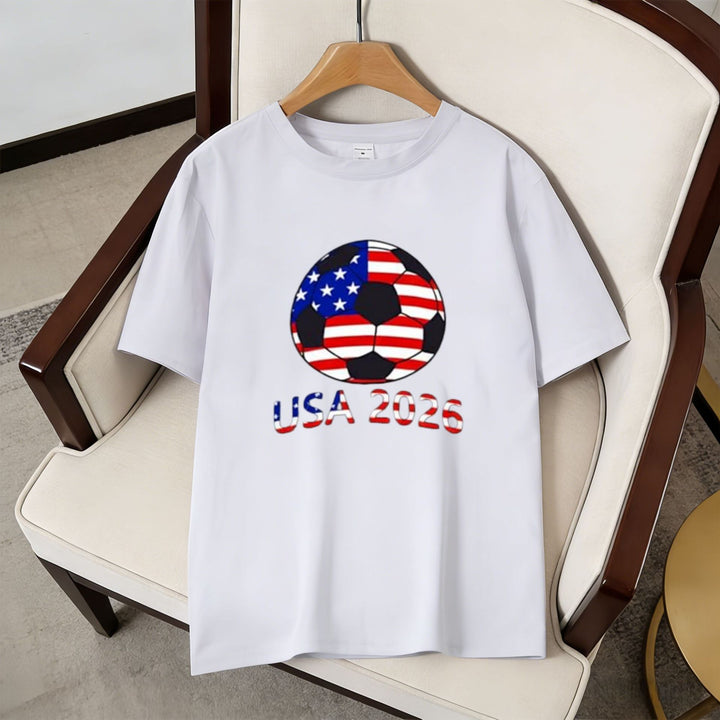 Unisex nan Fan-T-Shirt with large-area USA football print and soft cotton jersey Mune Fashion
