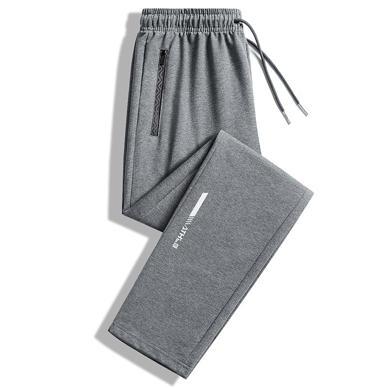 Men's Slim-Fit Performance Jogging Pants with Zipper Pockets, Elastic Waistband and Cuffs Mune Fashion