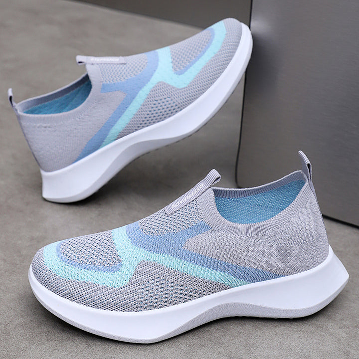 Women's seamless knitted sock sneakers with elastic entry, breathable mesh structure, and lightweight EVA cushioning Mune Fashion