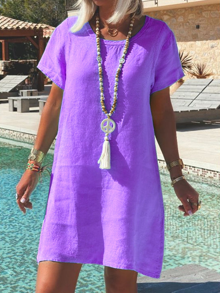 Women's Lightweight Beach Dress Made of Breathable Linen Mune Fashion