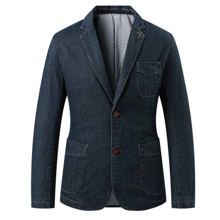 Men's Stylish Denim Blazer Jacket Mune Fashion