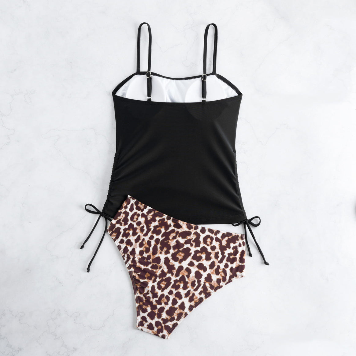 Women's swimsuit with stylish gathering element and vibrant animal print Mune Fashion