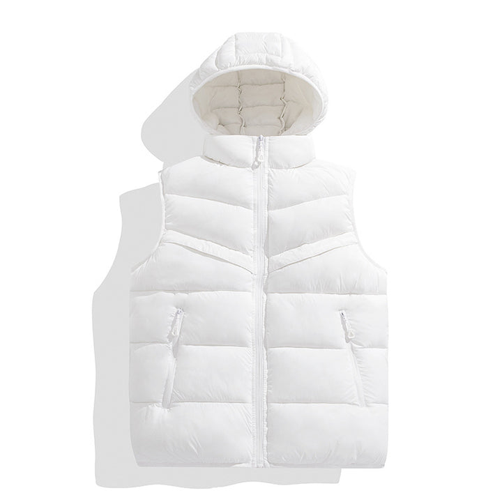 Women's Warm Quilted Vest with Hood Mune Fashion