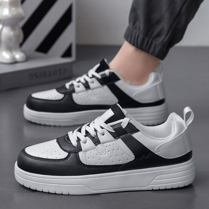 Unisex nan platform sneaker made of synthetic leather with breathable mesh tongue area and shock-absorbing profile sole Mune Fashion