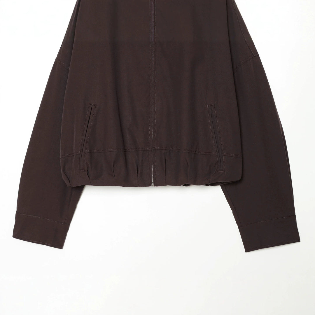 Women's short cut oversized bomber jacket made of cotton mix with zipper Mune Fashion