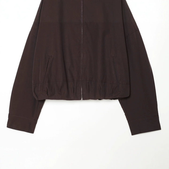 Women's short cut oversized bomber jacket made of cotton mix with zipper Mune Fashion