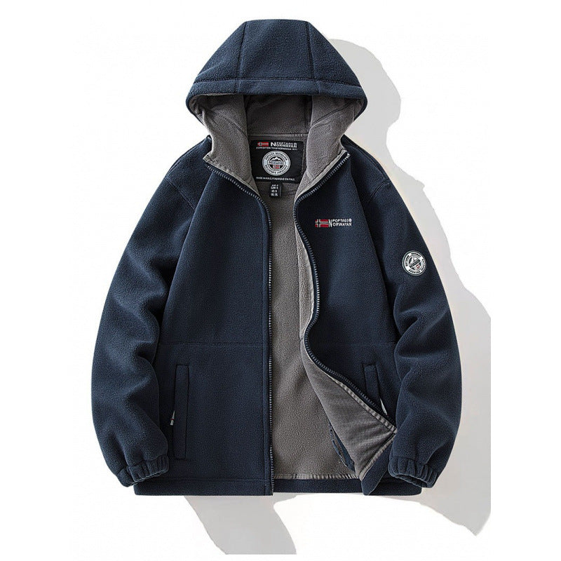 Men's Fleece Jacket with Hood Mune Fashion 1787797345