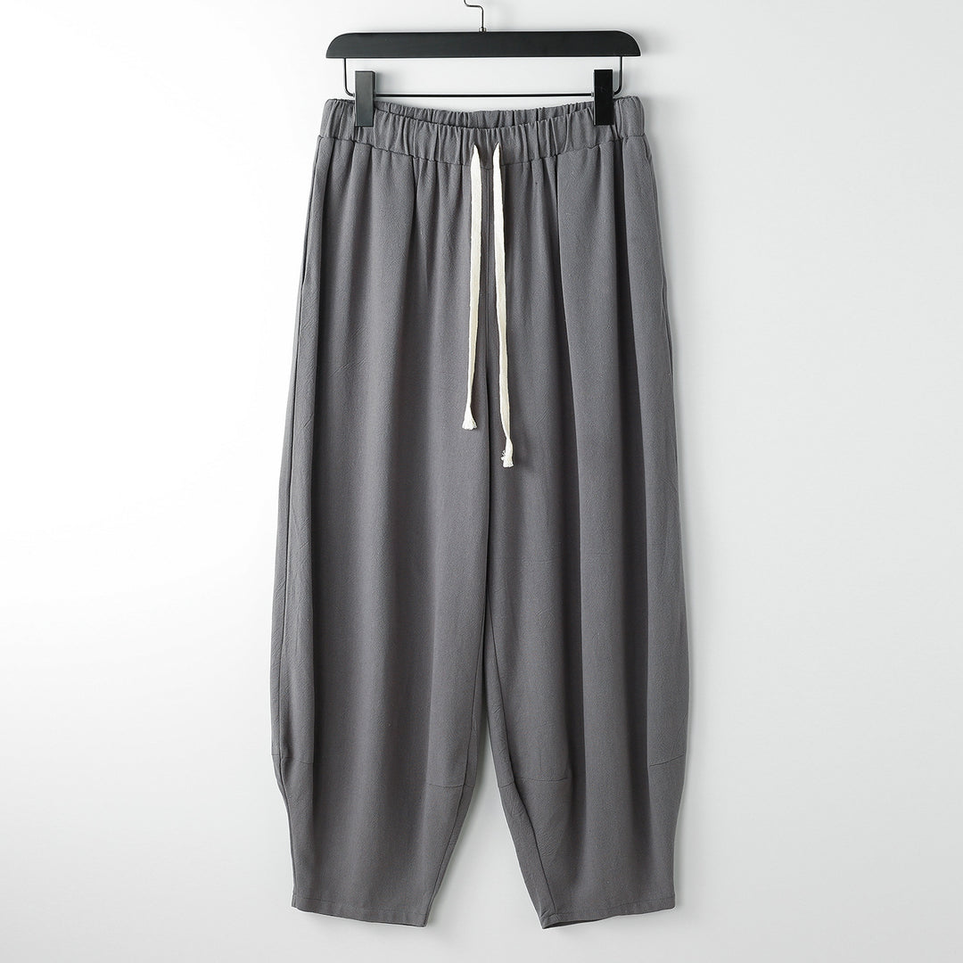 Women Casual Harem Jogger Pants with High Elastic Waistband and Drawstring Mune Fashion