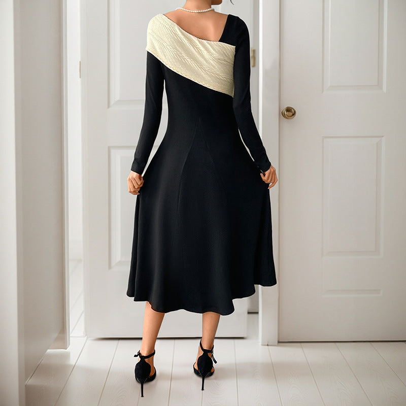 Women Elegant Maxi Dress with Off-Shoulder Look Mune Fashion