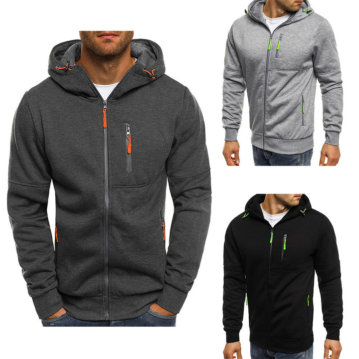 Men's functional hoodie jacket with full zipper, chest and side pockets, and drawstring Mune Fashion
