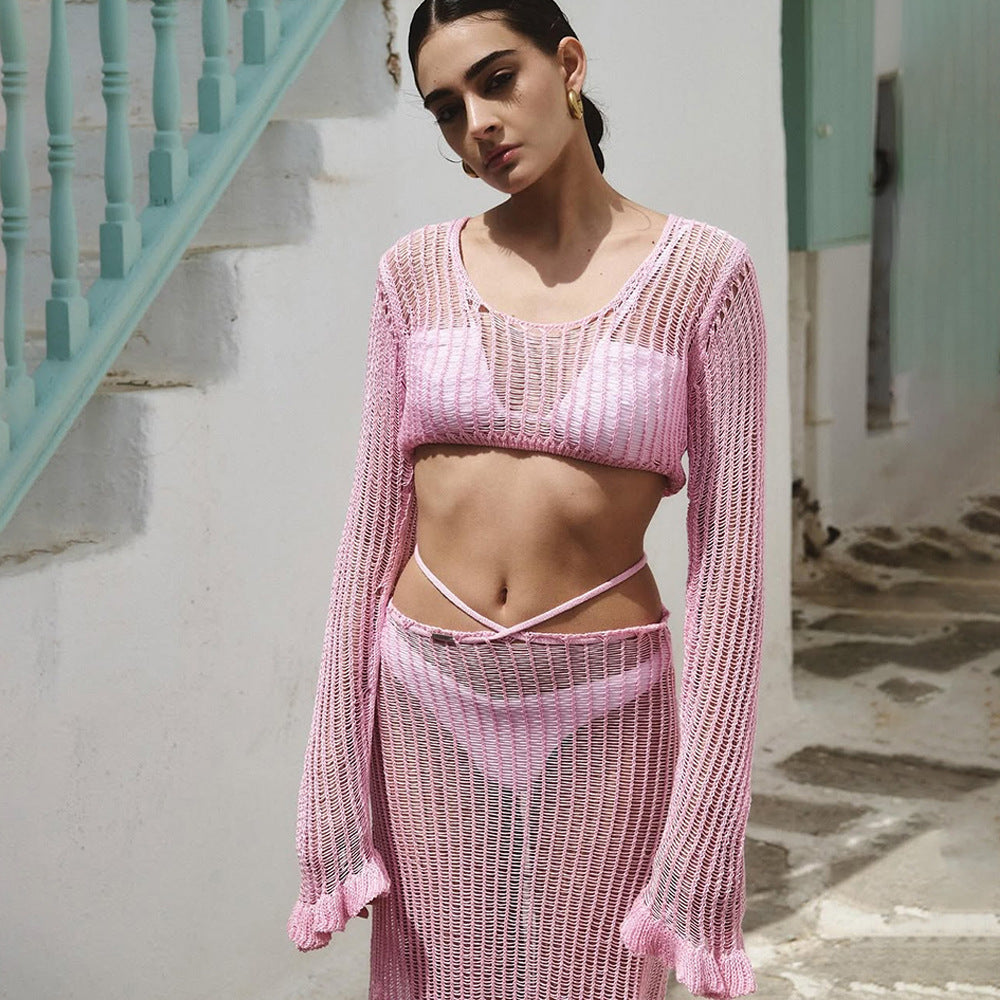 Ladies elegant and translucent beach set Mune Fashion