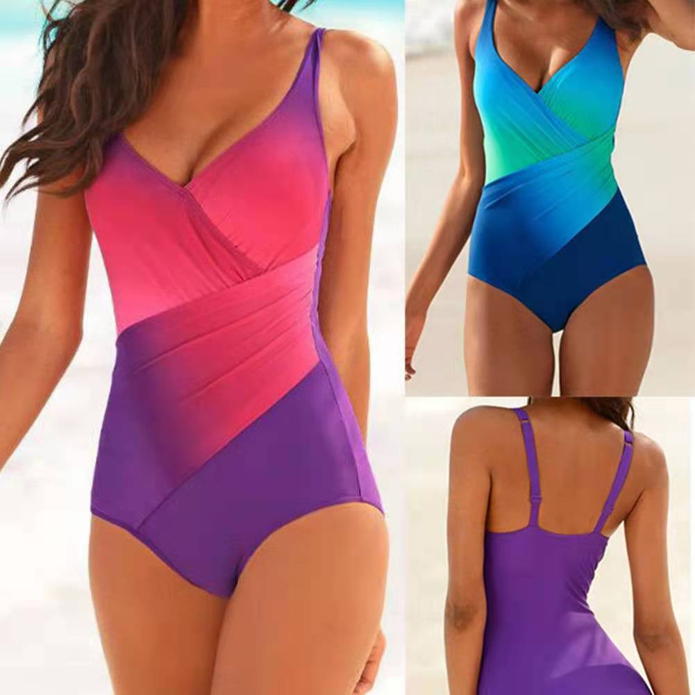 Women's Elegant One-Piece Swimsuit with Wrap Look Mune Fashion