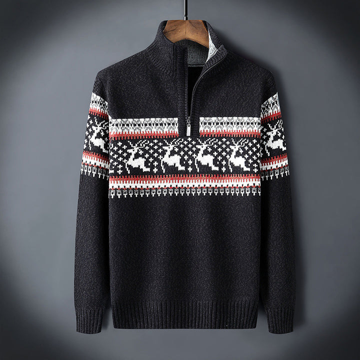 Mune | Knitted Pullover with Half Zipper
