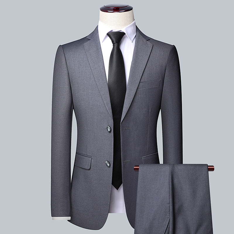 Men's Tailored Slim-Fit Blazer with Narrow Lapel and Chest Piped Pocket Mune Fashion