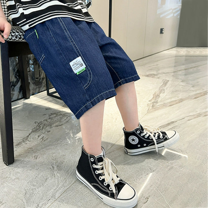 Boys casual denim shorts with large side pockets Mune Fashion