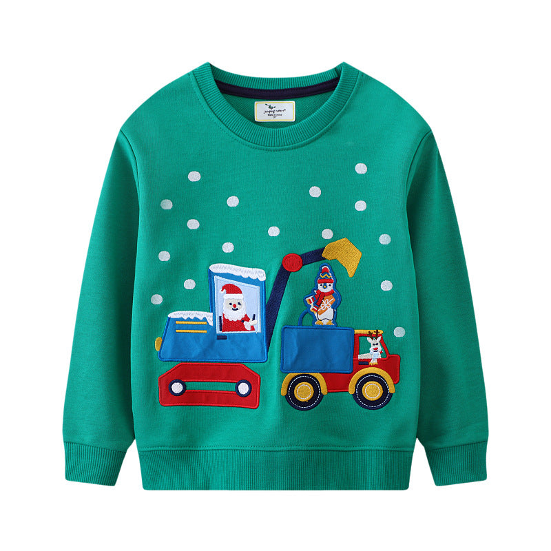 Boys sweatshirt with festive construction site motif Mune Fashion