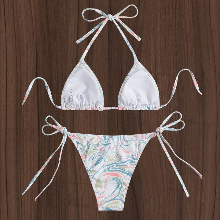 Women's triangle bikini with playful tie band Mune Fashion