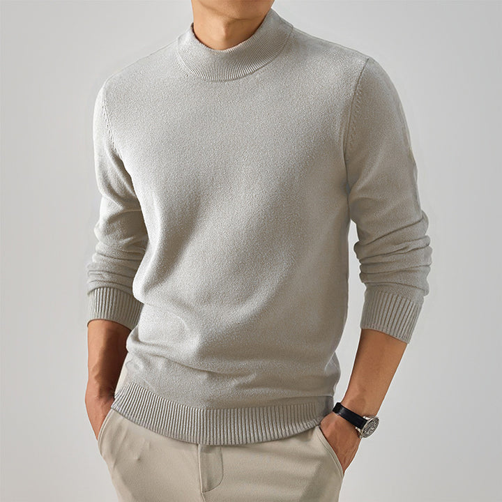 Men's Short High Neck Fine Knit Sweater with Slim Silhouette Mune Fashion