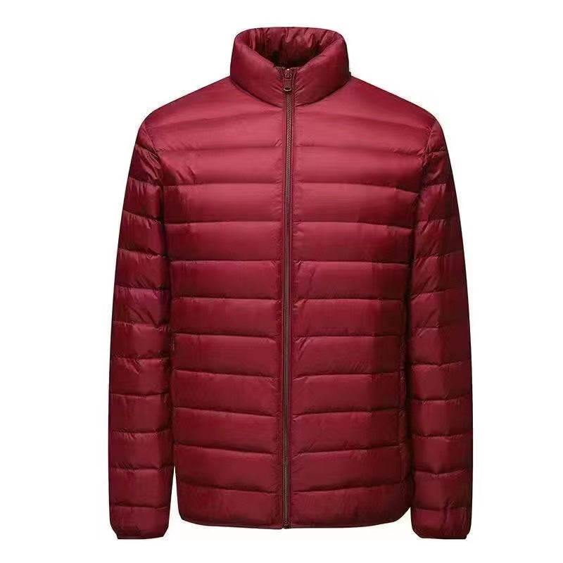 Men's ultra-light packable micro quilted jacket with stand-up collar, padded insulation and wind-resistant shell Mune Fashion