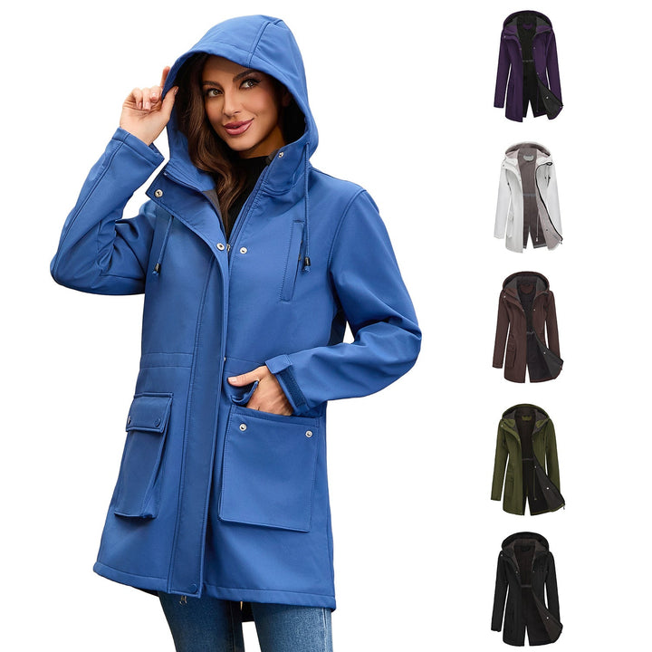 Ladies Functional Outdoor Jacket with Adjustable Waist Drawstring and Inner Lining Mune