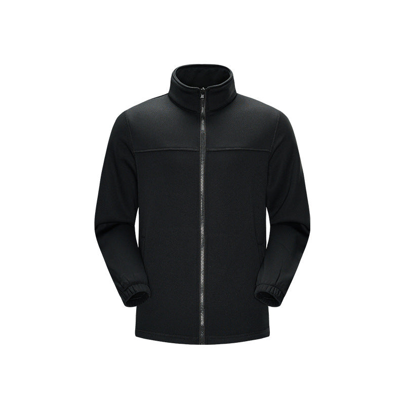 Men's Thermo-Fleece-Softshell Jacket with Stand-up Collar, Front Zipper and Elastic Cuffs Mune Fashion